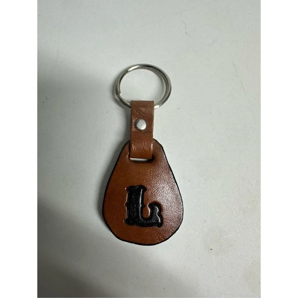 Rare Vintage Honduras Leather Auto Car Dealer Keychain Key Ring
